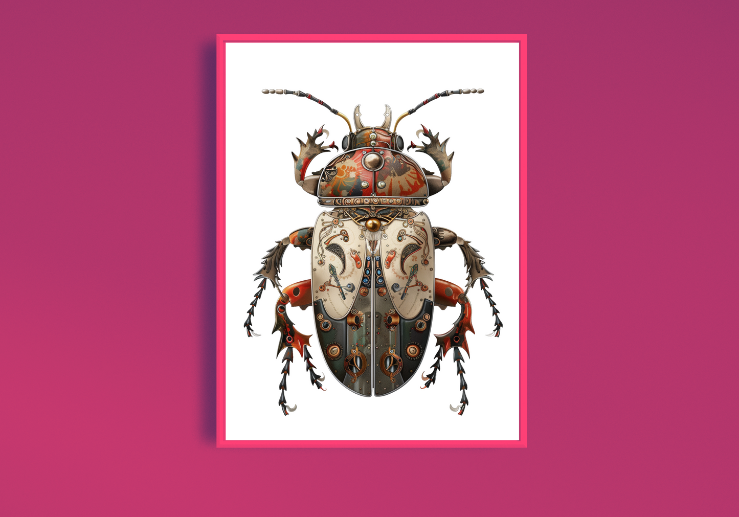 Steampunk Beetle G Art Print