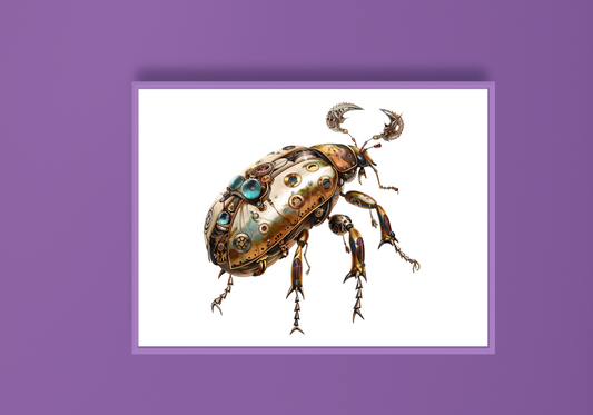 Steampunk Beetle J Art Print