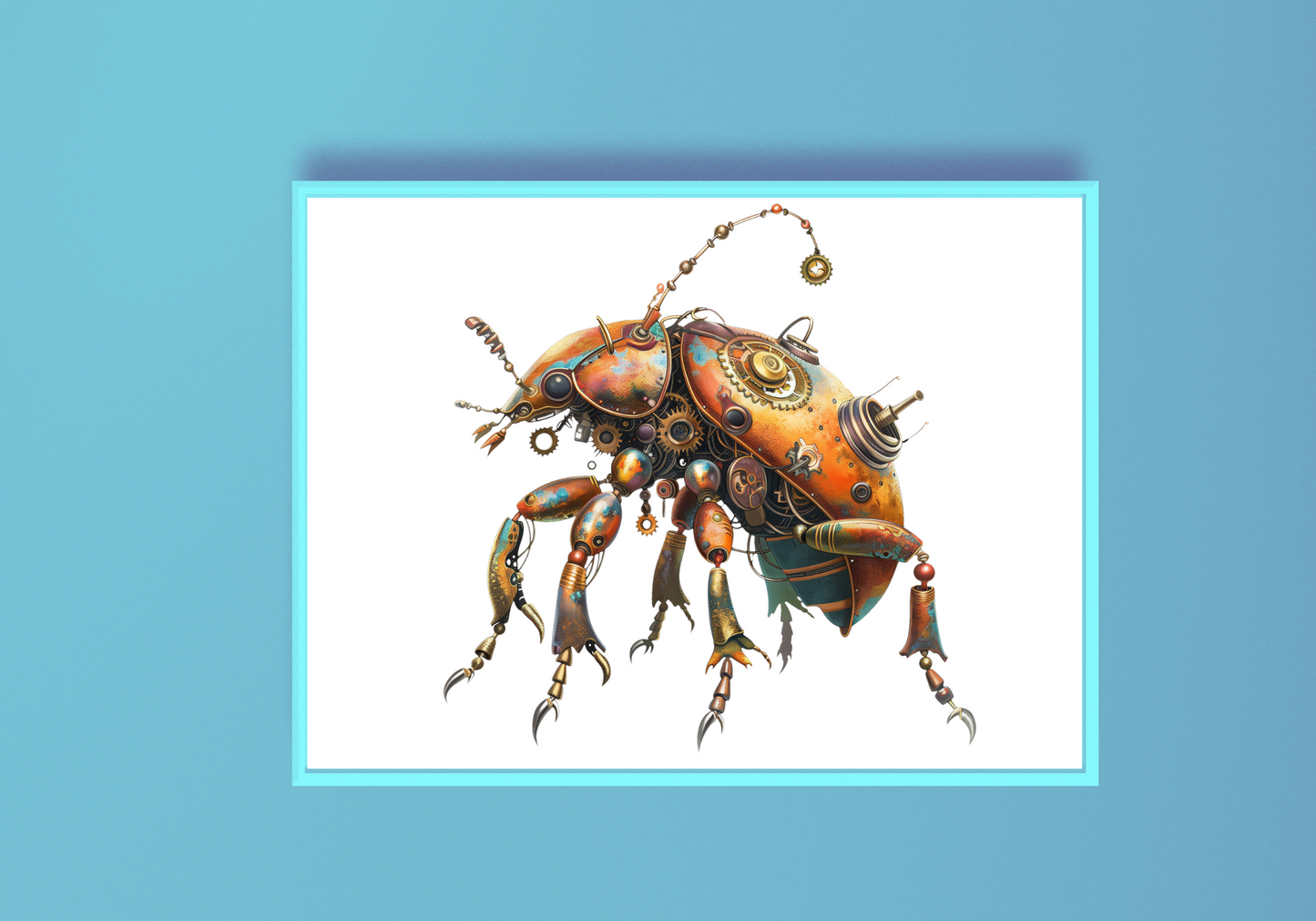 Steampunk Beetle H Art Print