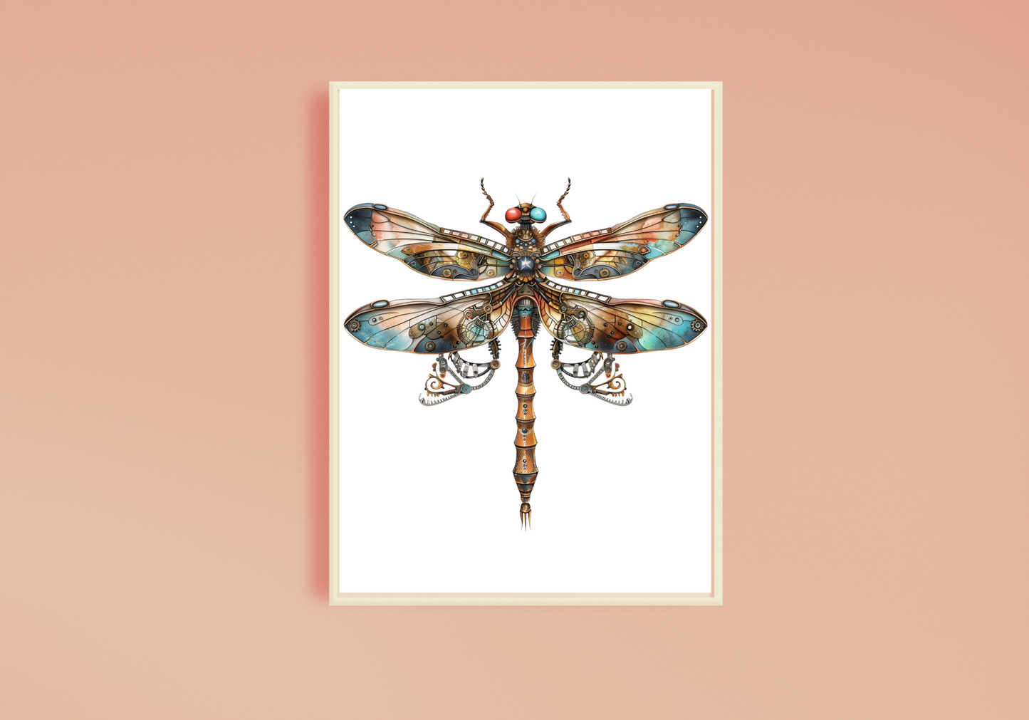 Steampunk Dragonfly F Art Print