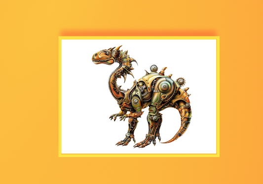 Steampunk Dinosaur E Art Print