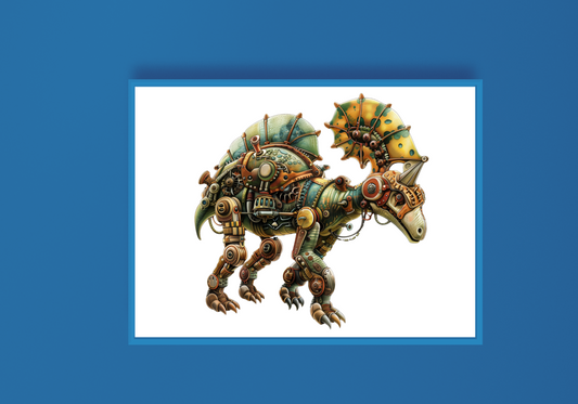 Steampunk Dinosaur F Art Print