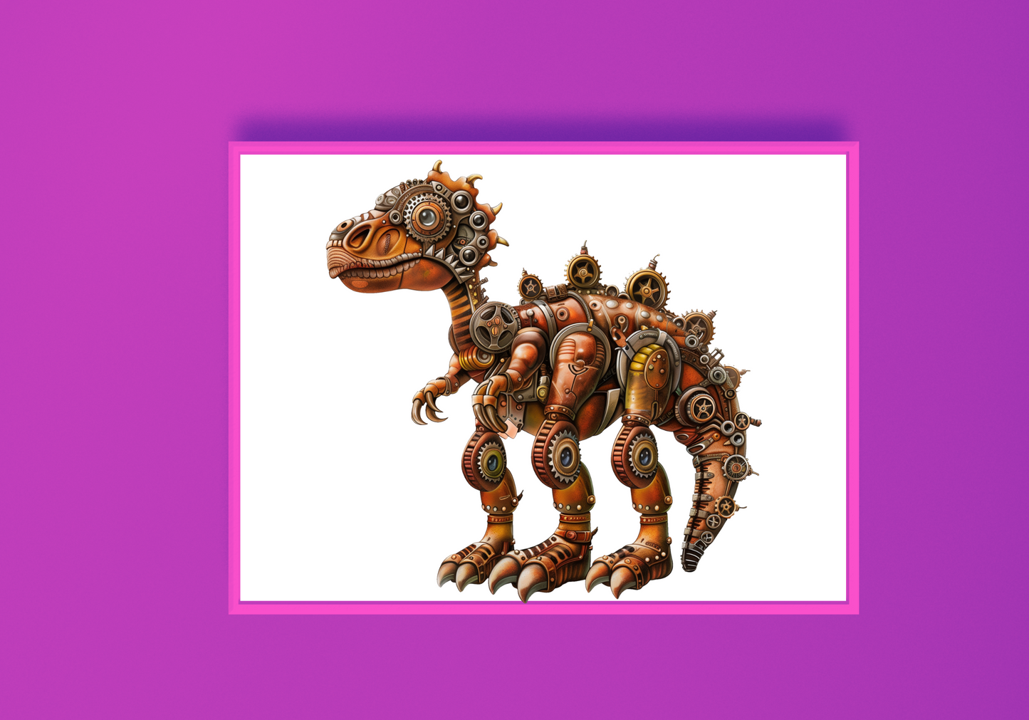 Steampunk Dinosaur J Art Print