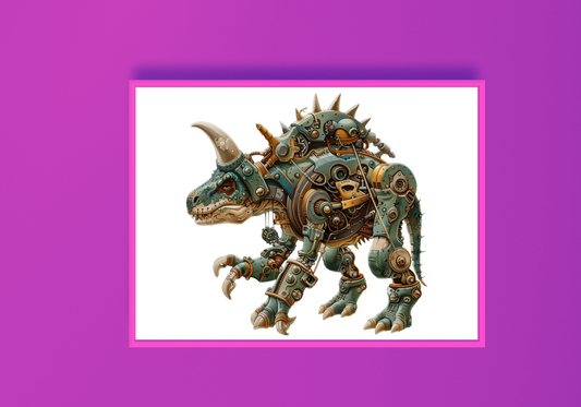 Steampunk Dinosaur C Art Print