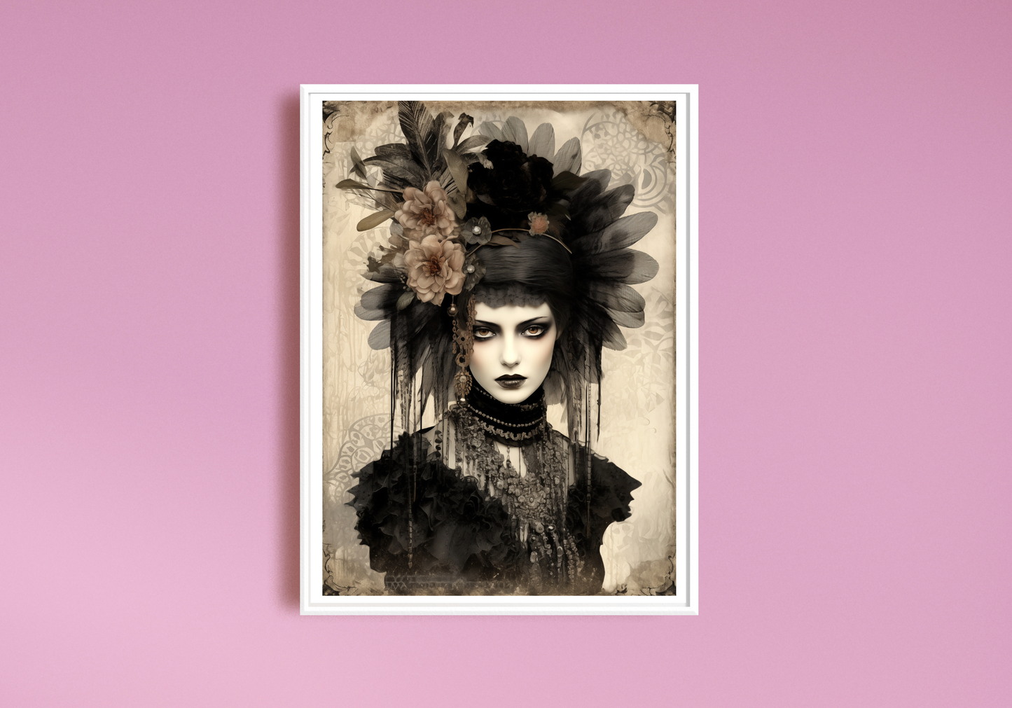 Gothic Lady A Art Print