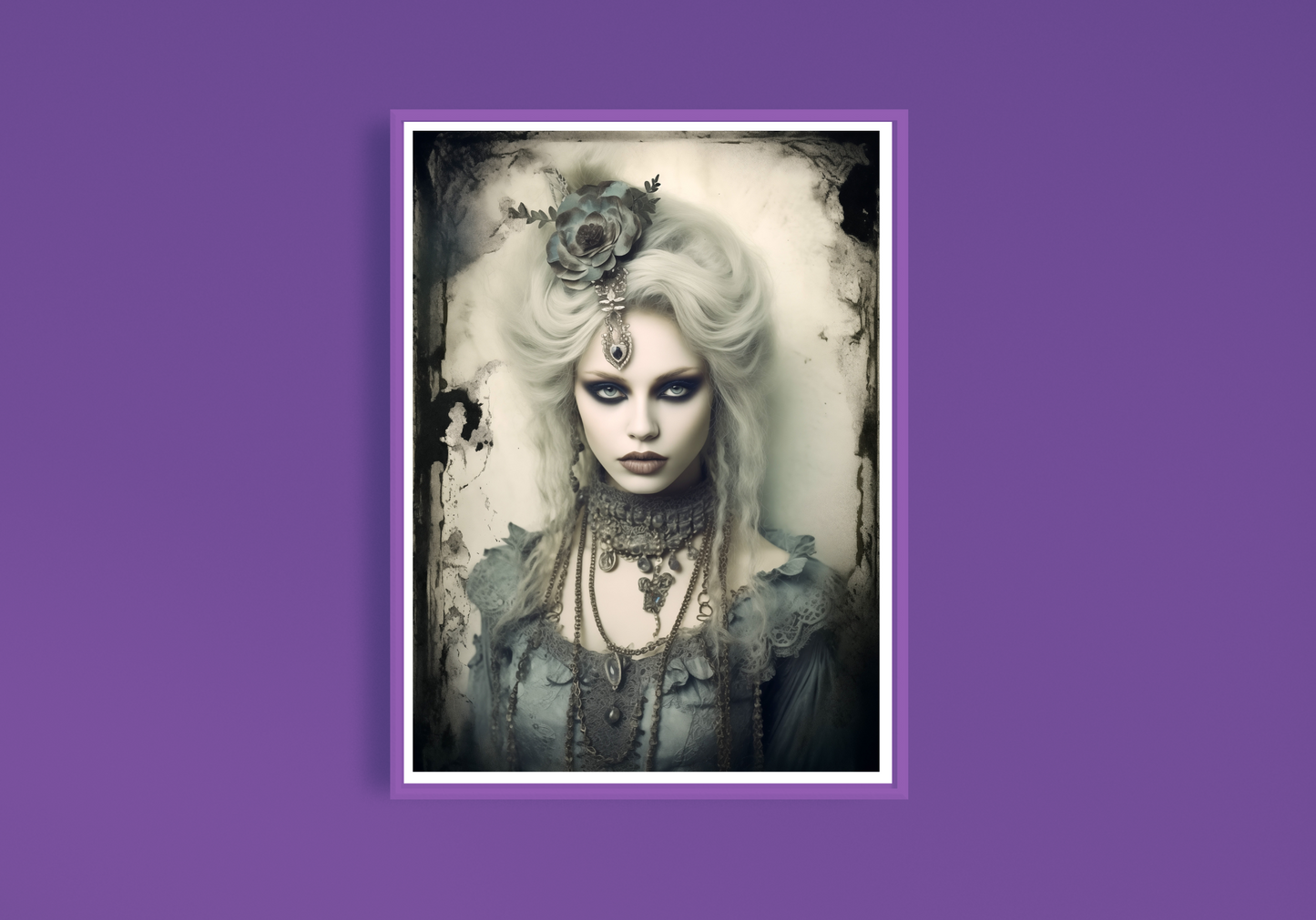 Gothic Lady C Art Print