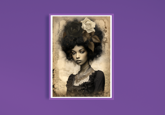 Gothic Lady D Art Print