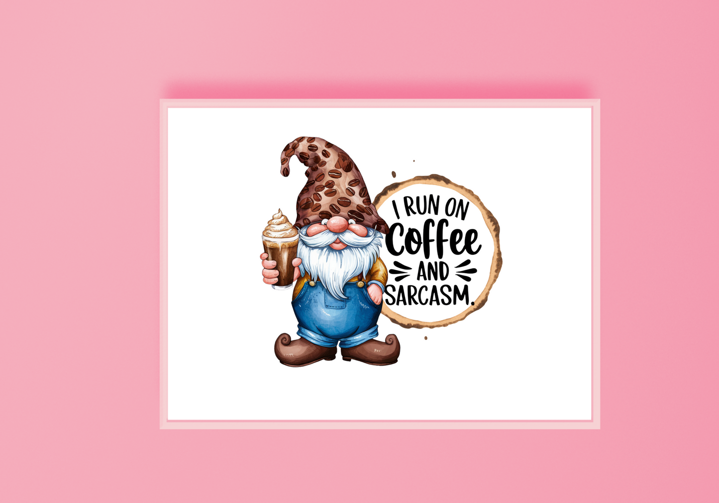 I Run on Coffee & Sarcasm Gonk Art Print