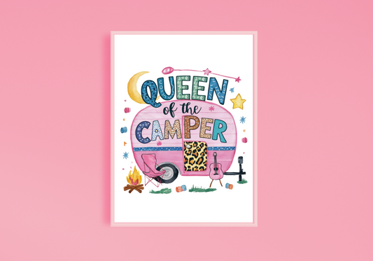 Queen of The Camper Art Print