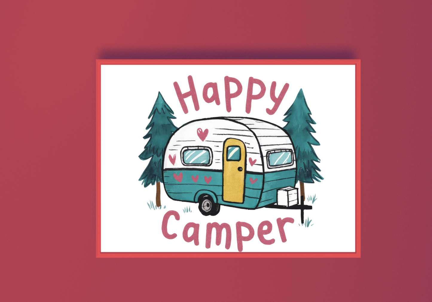 Happy Camper Art Print