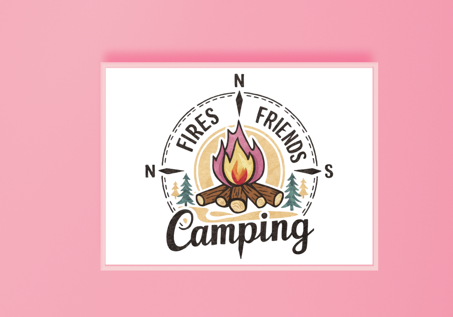 Fires Friends Camping Art Print