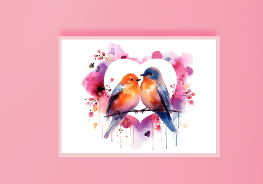 Lovebirds B Art Print