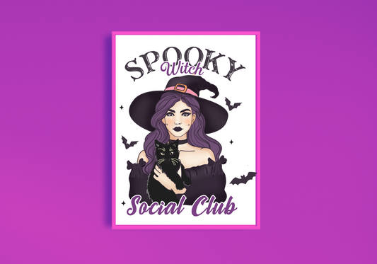 Spooky Witch Social Club Art Print