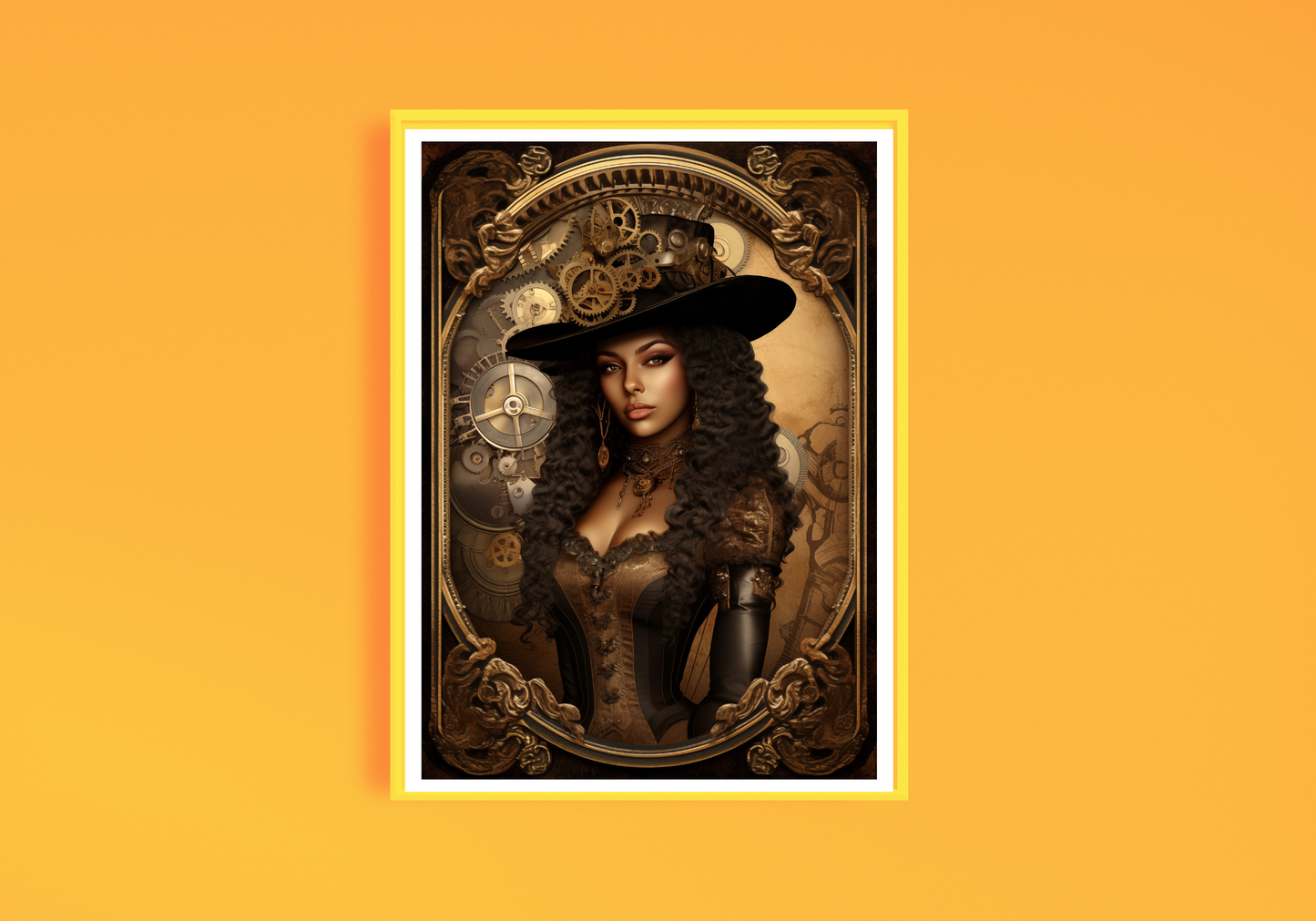 Steampunk Portrait B Art Print