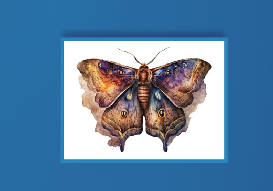 Watercolour Moth C Art Print