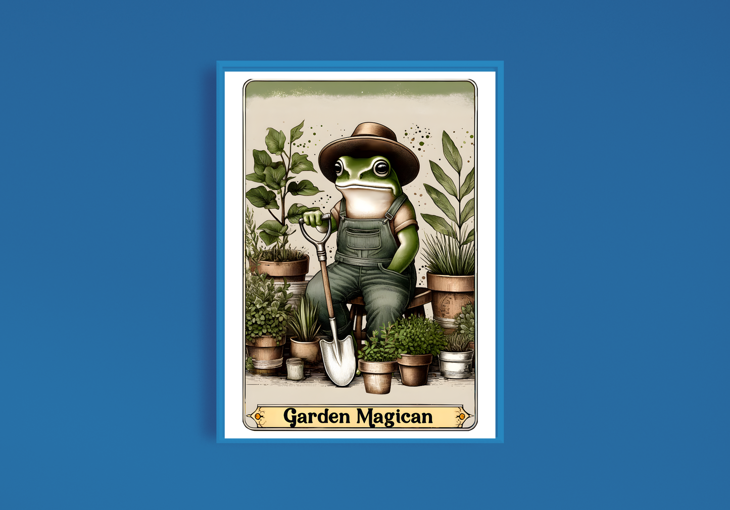 Garden Magician Frog Art Print B