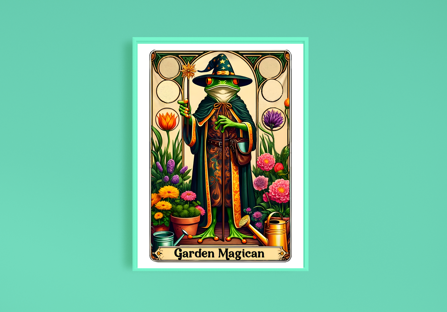 Garden Magician Frog Art Print