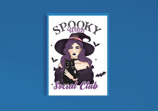 Spooky Witch Social Club Art Print