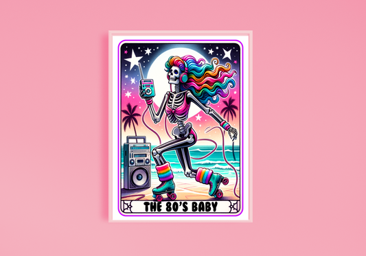 The 80's Baby Tarot Card Art Print