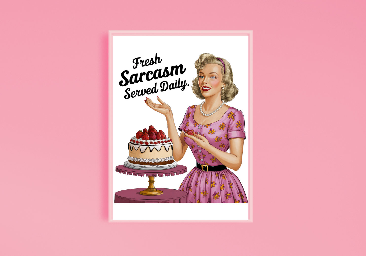 Fresh Sarcasm Served Daily Art Print