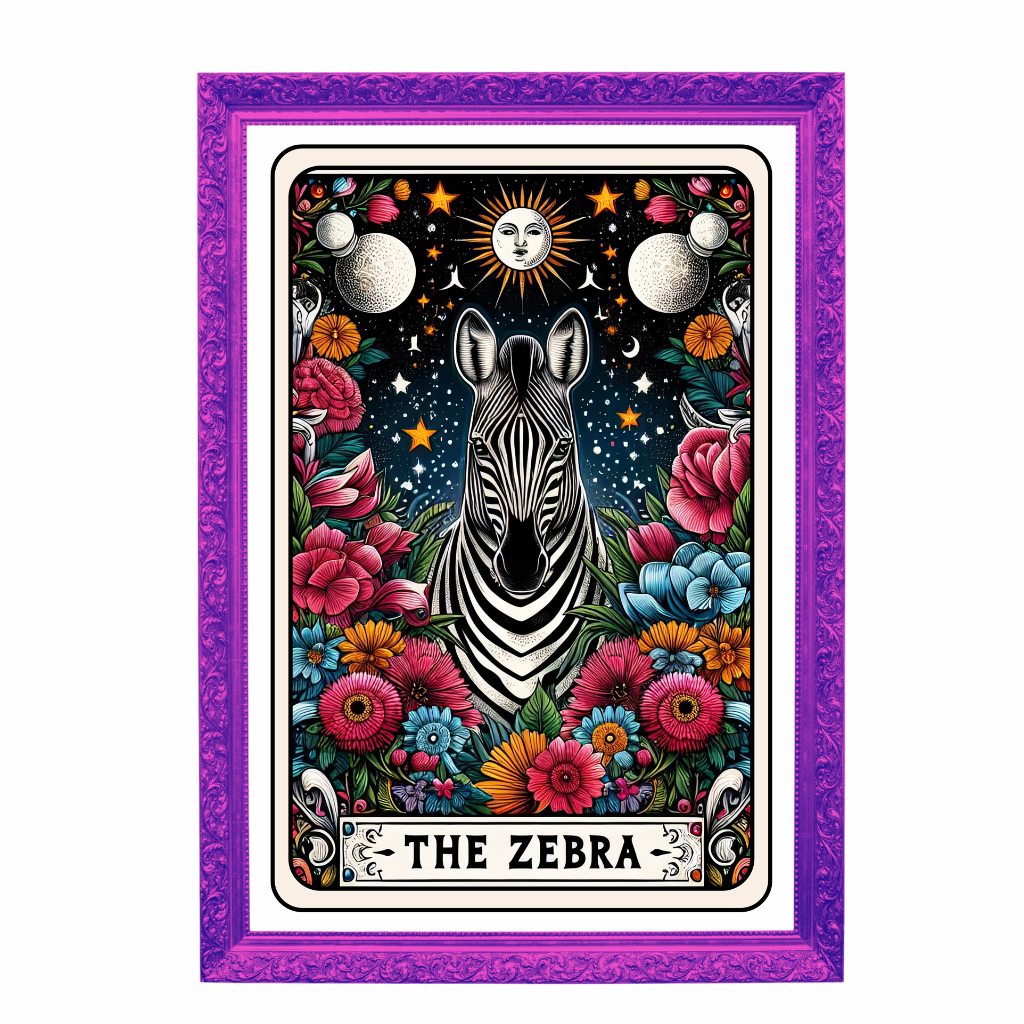 The Zebra Tarot Card Art Print