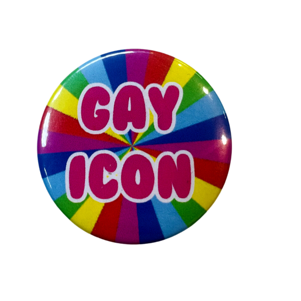 GAY ICON Button Pin Badge