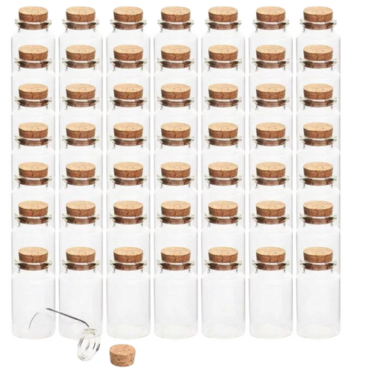 2 x 40mm Empty Glass Bottles