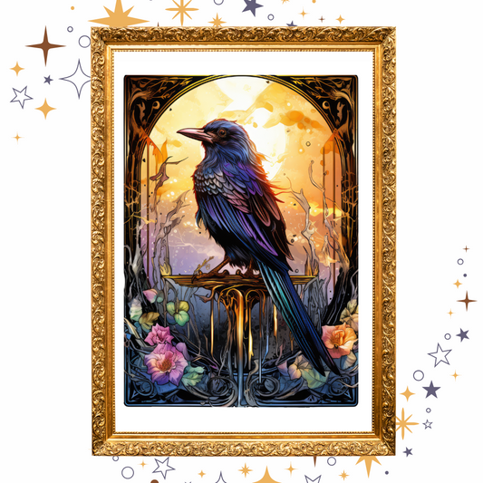 Golden Raven Art Print