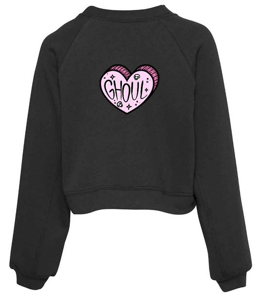 Ghoul Heart Cropped Sweater