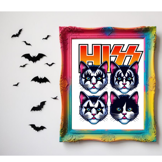 HISS Cats Art Print