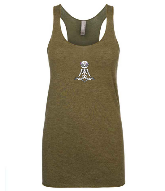 Khaki Meditation Skeleton Vest