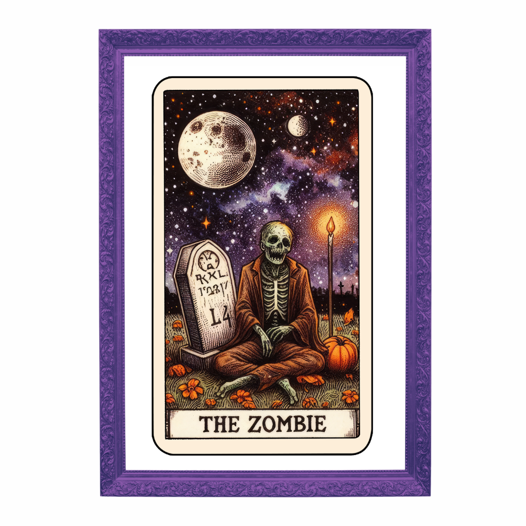 The Zombie Tarot Card Art Print