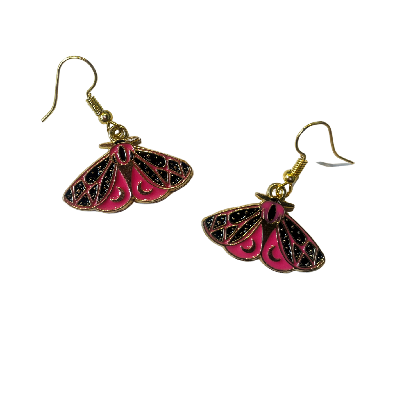 Pink Moth Earrings