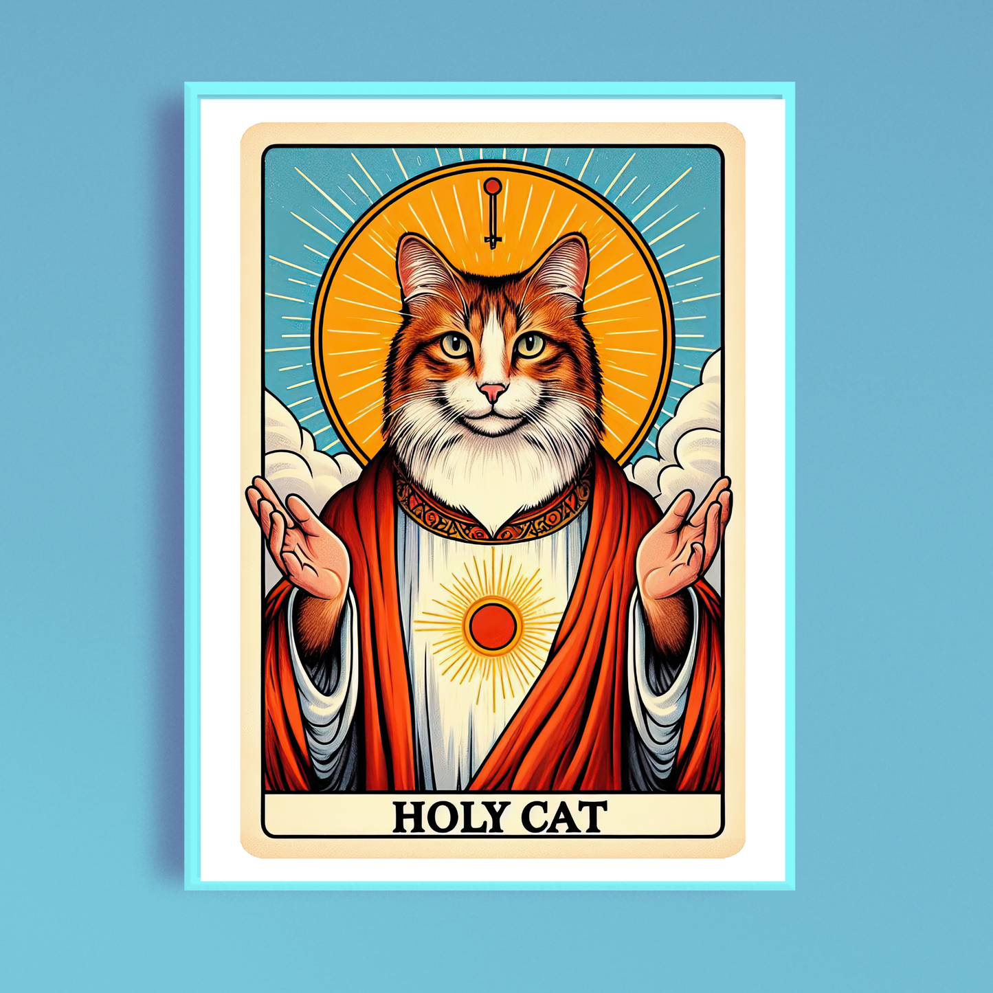 Holy Cat Art Print