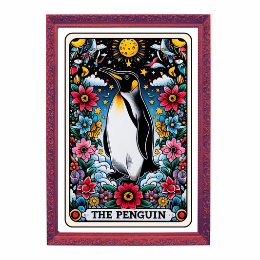 The Penguin Tarot Card Art Print