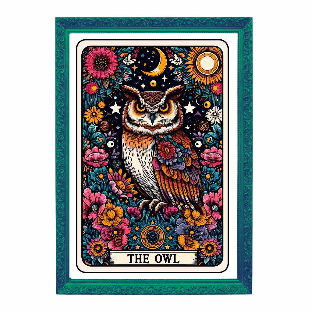 The Owl Tarot Card Art Print