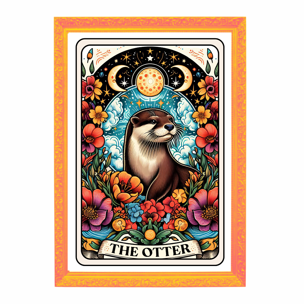 The Otter Tarot Card Art Print