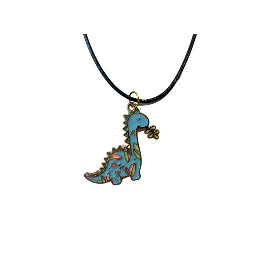 Blue Dinosaur Necklace