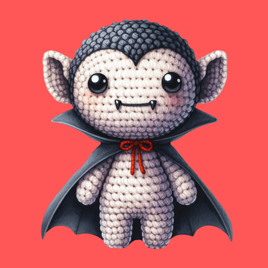 Crochet Dracula Guy Sticker