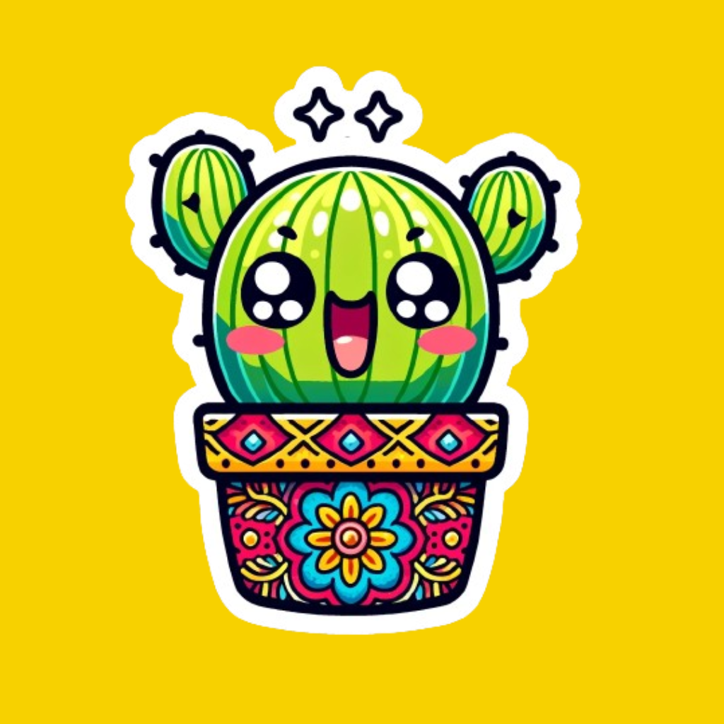 Kawaii Cactus Sticker