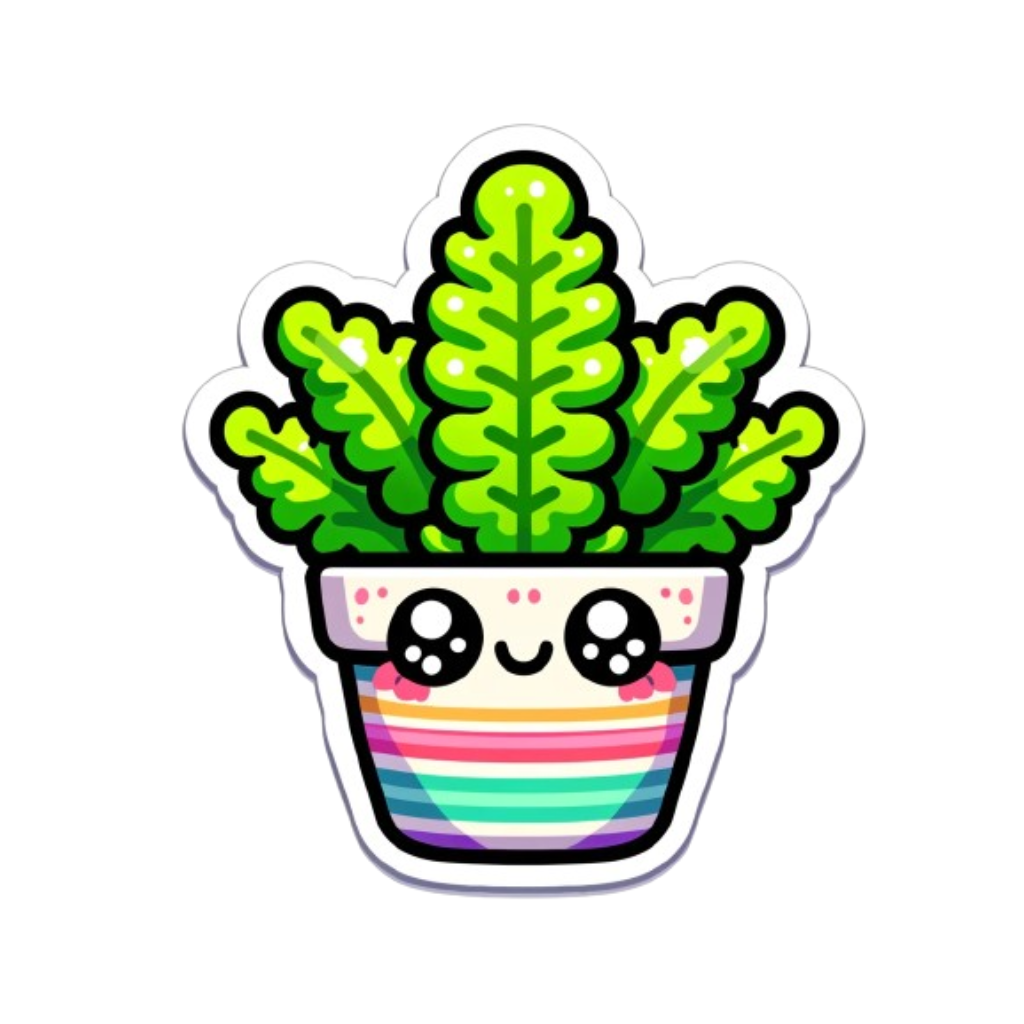 Rainbow Kawaii Cactus Sticker