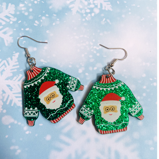 Santa Christmas Jumper Earrings