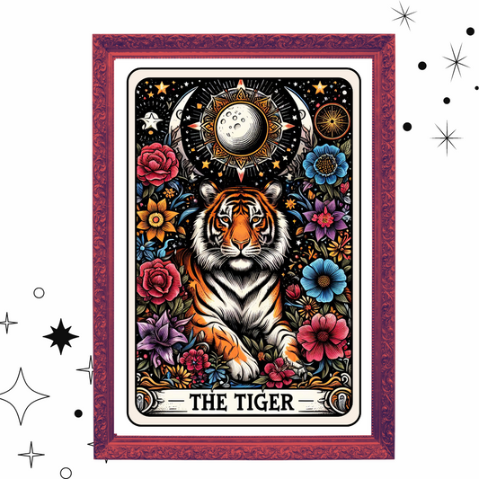 The Tiger Tarot Card Art Print