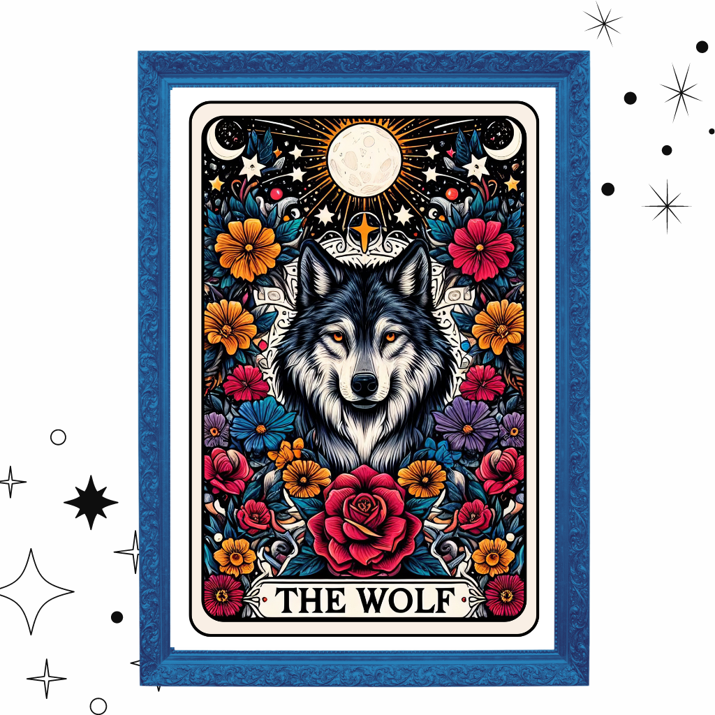 The Wolf Tarot Card Art Print