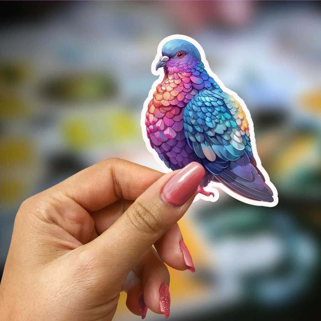 Colourful Pigeon Sticker