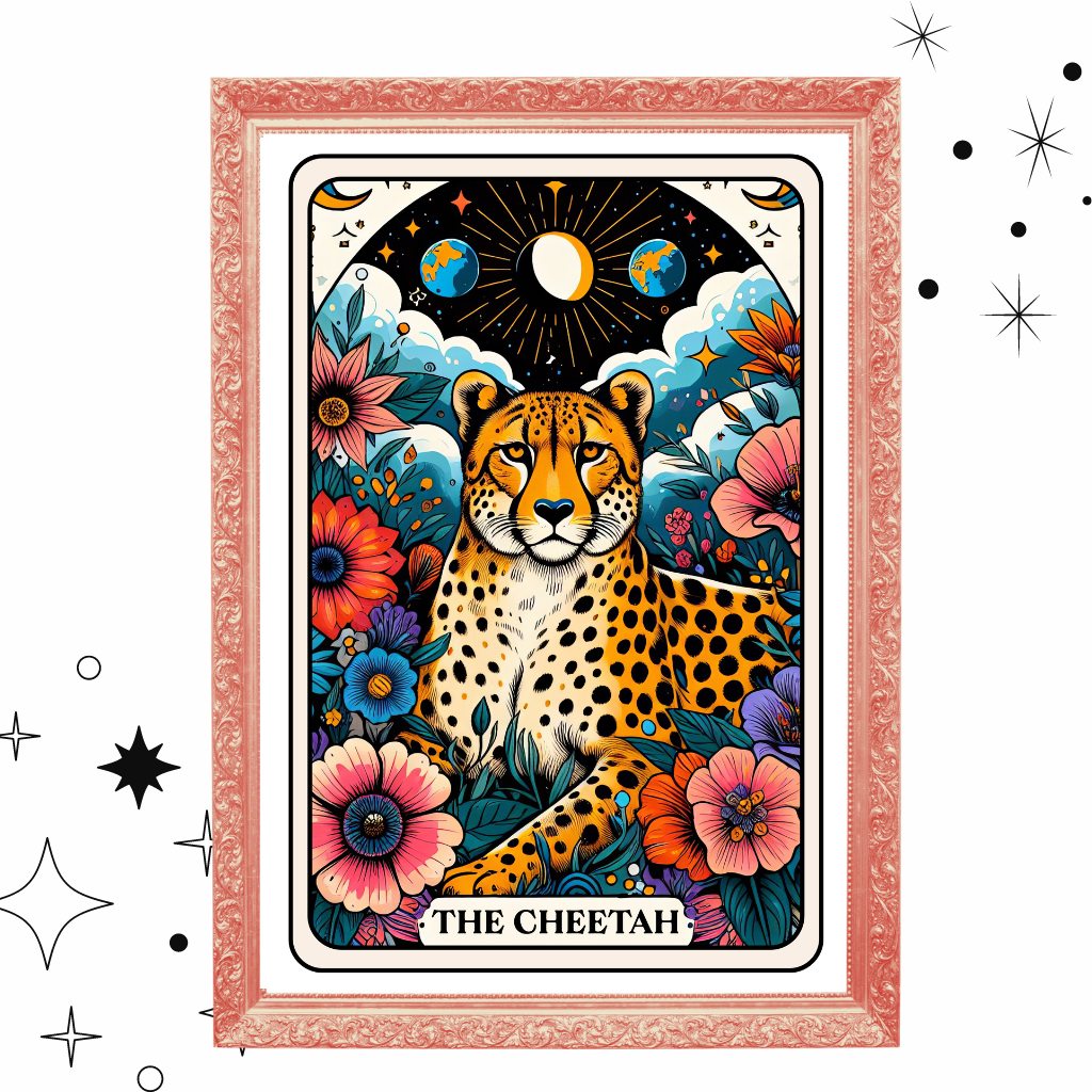 The Cheetah Tarot Card Art Print