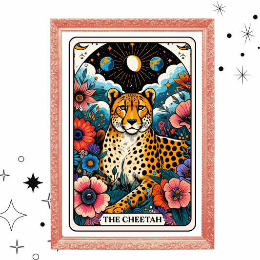 The Cheetah Tarot Card Art Print