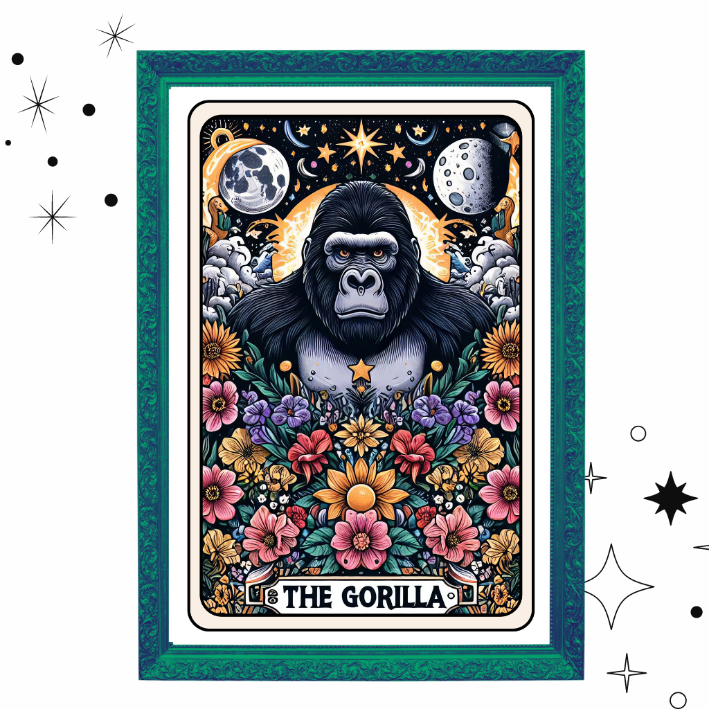 The Gorilla Tarot Card Art Print