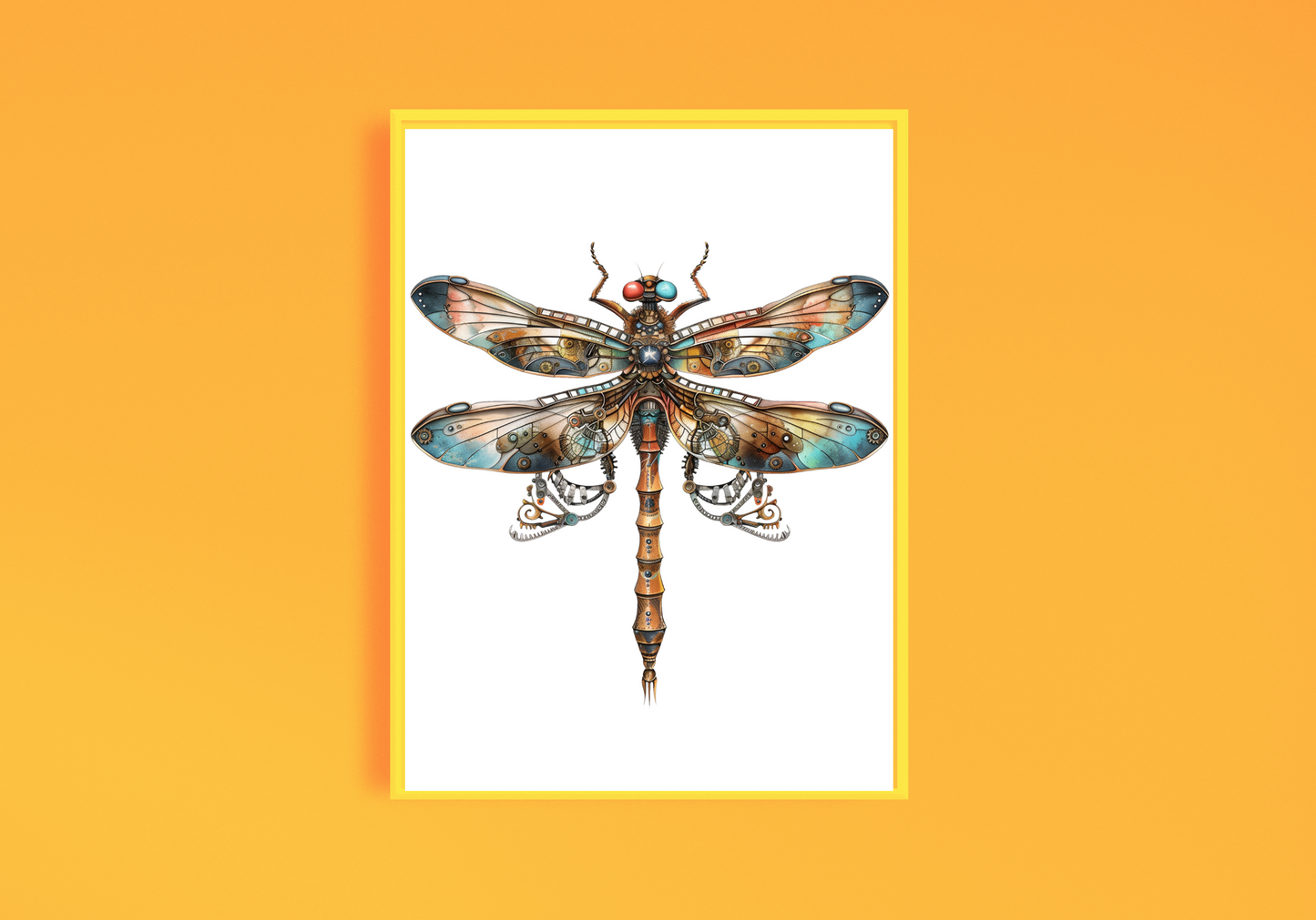 Steampunk Dragonfly Art Print R