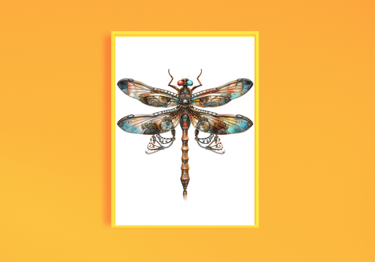 Steampunk Dragonfly Art Print R